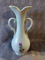 Double Handled Floral Bud Vase