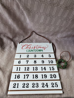 Wooden Christmas Countdown Board