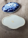 Blue and White Ceramic Trinket Box