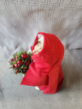 Byers' Choice Carolers Colonial Williamsburg Signed "Woman Holding Apple Cone" Figurine AS IS—READ DESCRIPTION CAREFULLY**