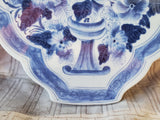 Blue and White Ceramic Floral Wall Plaque