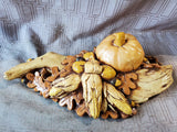 Glazed Pottery Tabletop Centerpiece Fall Candle Holders