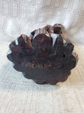 Asian Inspired Shou Xing Diety Carved Wooden Figurine