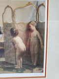 Framed "Before the Bath" Print by Paul Peel