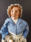 (E) Byers' Choice Carolers Colonial Williamsburg Signed "Tavern Woman" Figurine