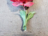 Porcelain Pink Flower Figurine