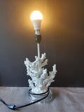 Faux White Coral Table Lamp WORKS