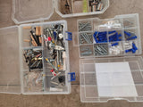 Lot of Five Hardware Storage Container w/Assorted Items Inside