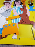 (D) Pair of Vintage Playskool Wood Puzzles
