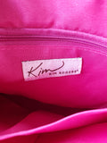 Kim Rogers Pink Woven Crossbody Bag