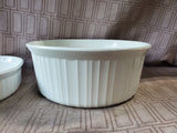 2 Piece Corning Ware "French White" Dish Lot