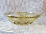 Vintage Yellow Depression Glass Serving Bowl