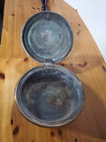 Vintage Copper, Brass, and Wooden Bed Warmer