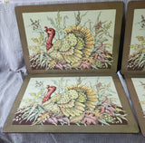 Set of 4 Corkback Turkey Placemats
