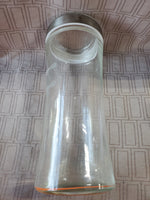 Clear Glass and Metal Kitchen Jar
