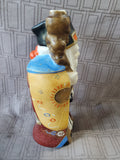Hand Painted Asian Inspired Man Sake Bottle MISSING STOPPER