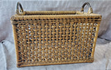 Woven Wood Baskets with Wooden Handles