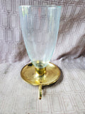 Brass Chamberstick with Hurricane Glass