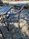 Bar Height Three Piece Bistro Set - Aluminum and Wicker