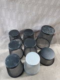 Lot of Metal Mesh Desk Organizer Cups