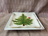 2 Piece Christmas Cookie Platter Lot