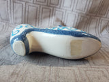 Blue and White Ceramic Shoe Figurine