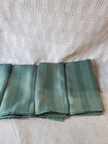 Set of 11 Green Fabric Napkins
