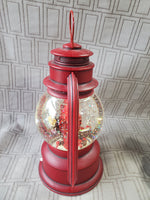 Cardinal Holiday Snowglobe Lantern WORKS