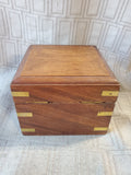 Metal Nautical Compass in Wooden Box