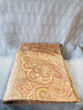 Set of 4 Red, Green, and Yellow Paisley Fabric Placemats
