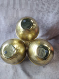 Autumn Gnome Gold Tone 3 Bowl Serving Dish