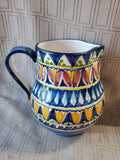 Signed Hand Painted Pottery Pitcher