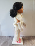 Doll in Shimmering Evening Gown with Stand