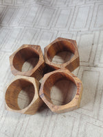 Set of 4 Wooden Napkin Rings