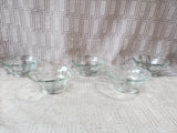 Set of 5 Clear Glass Berry Bowls