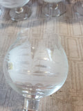Set of 6 Clear Glass Clipper Ship Whiskey Glasses