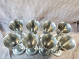 Set of 8 Pewter Wine Goblets