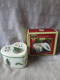 Spode "Christmas Tree" Pierced Heart Shaped Box