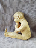 Signed Dave Grossman "Contemplating Boy" Sculpture
