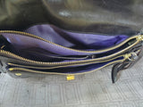 Coach Legacy Hamptons Lindsey Black Turnlock Large Leather Wristlet No. D0893-12450