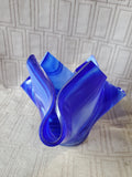 Blue Glass Handkerchief Vase