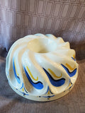 Hand Painted Ceramic Fluted Bundt Pan