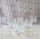 Set of 6 Clear Glass Whiskey Glasses