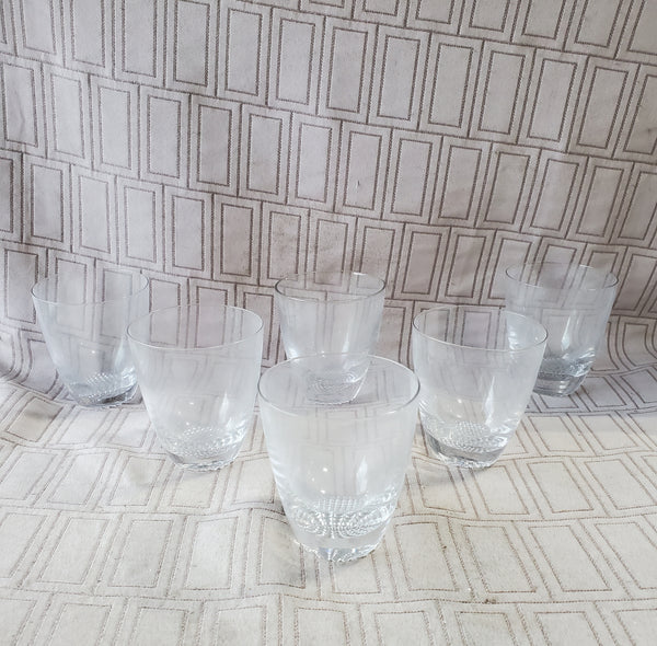 Set of 6 Clear Glass Whiskey Glasses