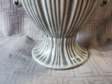 Grey Ceramic Footed Double Handled Vase