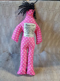 Pink and White Polka Dot Dammit Doll
