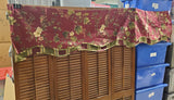 Pair of Waverly Wine Red Scalloped Edge Grape Motif Valances
