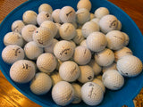 Golf Lot, Bucket of Assorted Practice Balls and Large Zip Bag of Tees