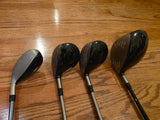 Men's TaylorMade R7 Woods (Driver, 3, 5) + Adams Idea Hybrid Club