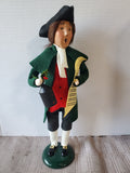 Byers' Choice Carolers Colonial Williamsburg Signed "Man Holding Lantern and Music Sheet" Figurine